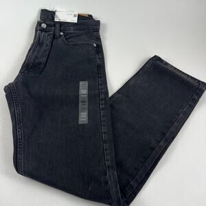 Calvin Klein Men Straight Standard Fit Zip Fly Black Jeans 31x34